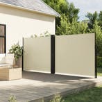 vidaXL Windscherm uittrekbaar 180x1200 cm crèmekleurig, Verzenden, Nieuw