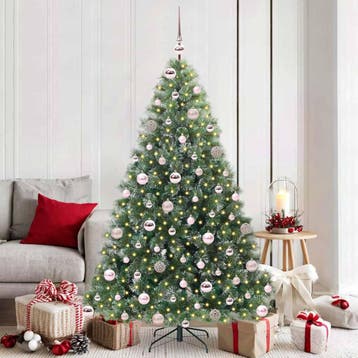 vidaXL Kunstkerstboom met 300 LED met standaard Groen 180 cm, Verzenden, Nieuw