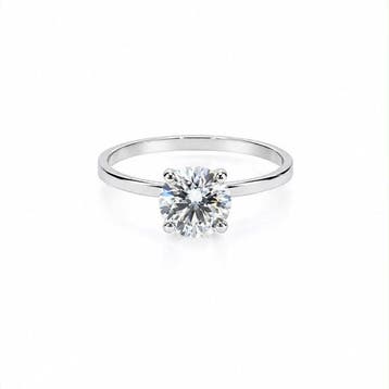 Zonder minimumprijs - Ring - 14 karaat Witgoud - 1.01ct. tw., Nieuw