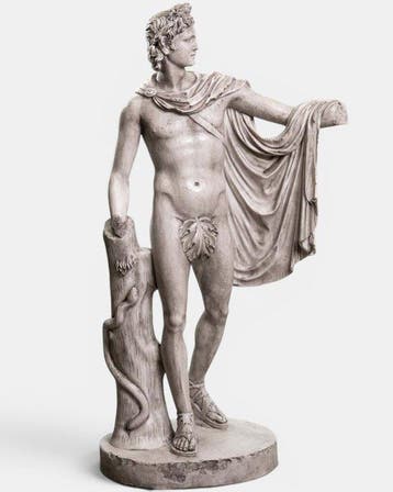 sculptuur, Scultura in marmo di Apollo - 118 cm - Marmer