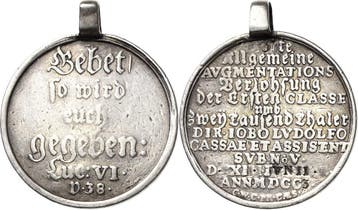 Zilver medaille 1701 Erfurt, Verzenden