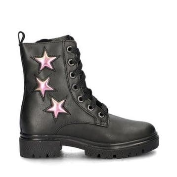 Nelson Kids veterboots in het Zwart, Kleding | Dames, Verzenden, Zwart, Lage of Enkellaarzen, Nieuw