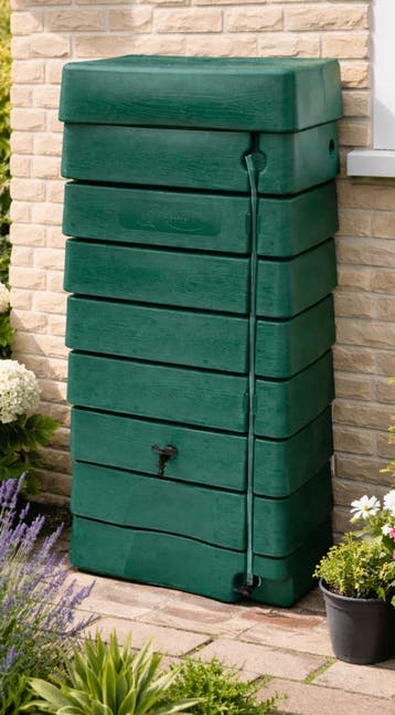 320 liter muur regenton groen Brick, Nieuw