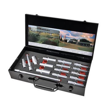 Set lange doppen - doppenset 1/2 inch in metalen opbergbox, Doe-het-zelf en Verbouw, Gereedschap | Handgereedschap, Ophalen of Verzenden
