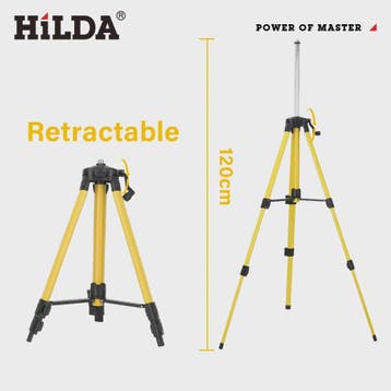 HILDA Laser Waterpas Statief 1.2M/1.5M Verstelbaar Hoogte Fe, Verzenden, Nieuw