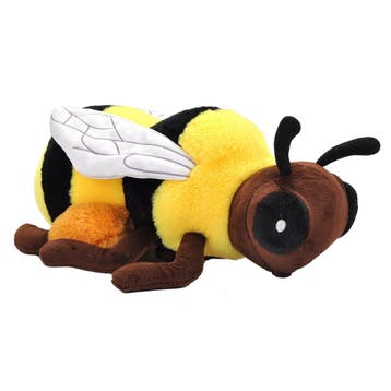Eco-kins honingbij knuffel - pluche - zwart/geel - 30 cm, Verzenden, Nieuw