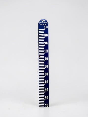 Langcat Bussum - Emaille bord - Polderpeilmeter: waterstand