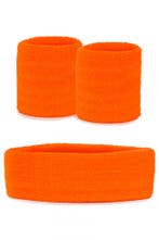 Kind Zweetbandjes Set Oranje Koningsdag Kinder Hoofdband Pol, Ophalen of Verzenden, Nieuw, Carnaval, Accessoires