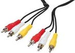 Tulp Audio Video Kabel 5 meter M-M - Zwart, Computers en Software, Verzenden, Nieuw