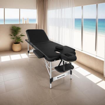 3 zones massagetafel Phuket, draagtas, aluminiumframe - zwar, Verzenden, Nieuw