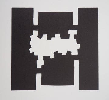 Eduardo Chillida (1924-2002) - Abstraction noir et blanc :