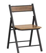 Inklapbare Klapstoel – Metaal en Houtlook, Stevig en Compact, Verzenden, Nieuw