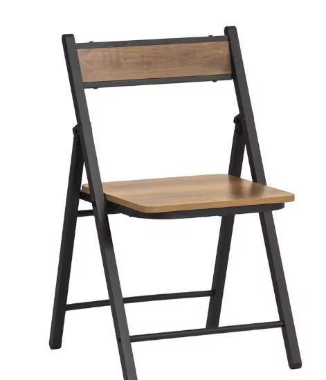 Inklapbare Klapstoel – Metaal en Houtlook, Stevig en Compact, Huis en Inrichting, Stoelen, Nieuw, Verzenden