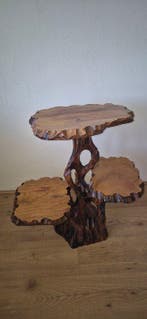 Bijzettafel - Hout - Bijzettafel Mahonie/teak