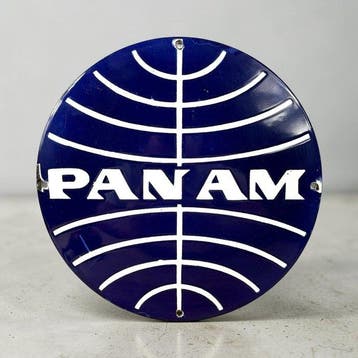 Emaille plaat - Pan Am - Emaille
