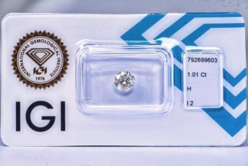 Zonder minimumprijs - 1 pcs Diamant (Natuurlijk) - 1.01 ct -, Nieuw