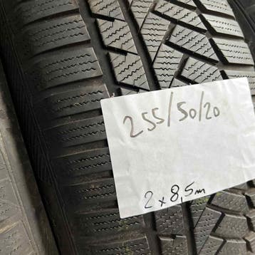 4 x Continental Winter TS850P 255-50-20 Winterbanden 8,5mm, Gebruikt, 255 mm, Band(en), Personenwagen