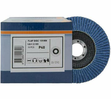Lamellenschijf 125mm korrel P40 10 st., Verzenden, Nieuw