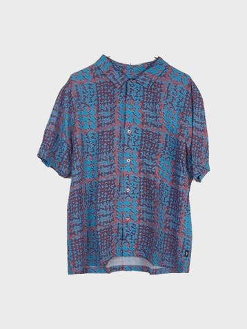 Stussy Blouse Dames maat M Turquoise & Burgundy, Maat 38/40 (M), Overige kleuren, Ophalen of Verzenden, Zo goed als nieuw