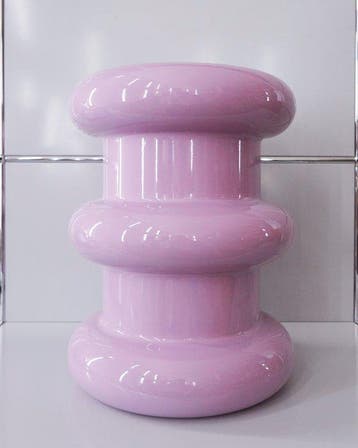 Kartell - Ettore Sottsass - Kruk - Pilastro - Roze - Plastic