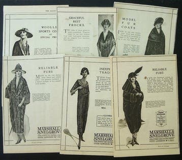 Fashion Advertisements – Marshall & Snelgrove, London –