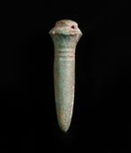 Oude Egypte, papyrus faience amulet - 3.3 cm