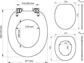 Tiger Steigerhoutlook - WC bril - Toiletbril met deksel, Verzenden, Nieuw