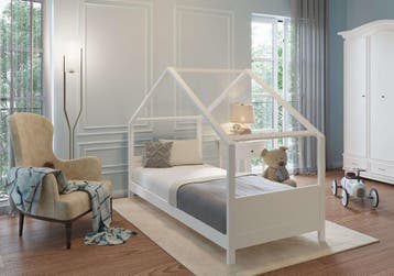 Huisje Bed Kinderen 90x200 | Speel & Slaap | Laatste Stuks!, 85 tot 100 cm, Nieuw, Ophalen of Verzenden, Lattenbodem