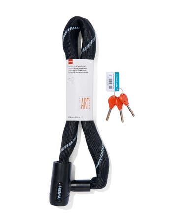 HEMA Ketting met vast slot 90cm Ø85mm zwart ART2 30% korting, Verzenden, Nieuw