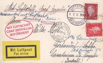 Duitse Rijk 1930 - Graf Zeppelin korte tocht naar, Gestempeld