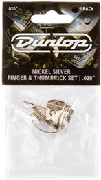 Jim Dunlop RVS vingerplectrum + duimplectrum  0.020 - 5-pack, Muziek en Instrumenten, Ophalen of Verzenden, Nieuw, Banjo