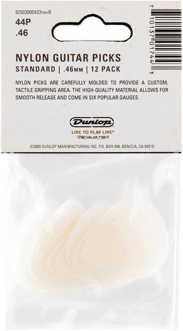 Jim Dunlop 44P046 Nylon plectrum 0.46 mm 12-pack, Muziek en Instrumenten, Instrumenten | Toebehoren, Ophalen of Verzenden, Nieuw
