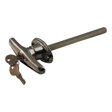 Novio T-klink met 2 sleutels verchroomd  8 x 125mm, Ophalen of Verzenden, Nieuw