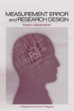 Measurement Error And Research Design 9781412906425, Verzenden, Zo goed als nieuw, Madhubalan Viswanathan