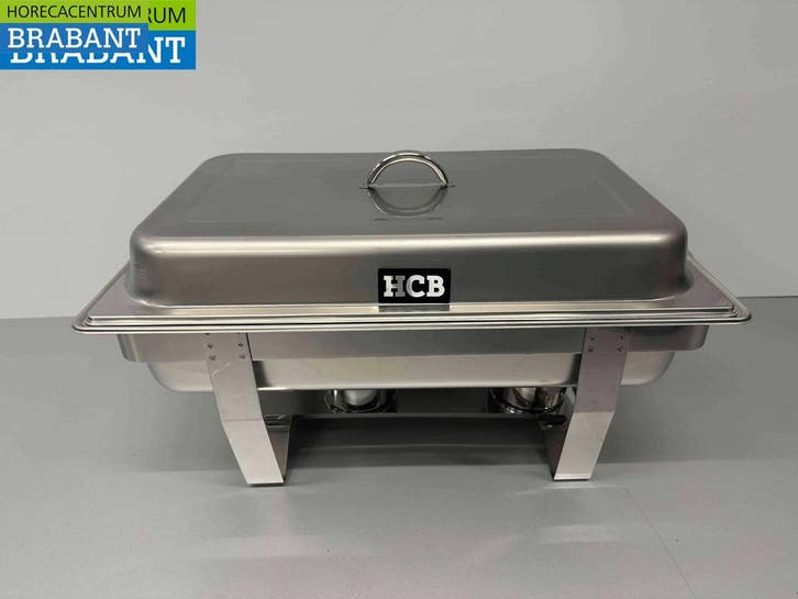 RVS HCB Chafing dish 2 x 1/2 GN Horeca, Zakelijke goederen, Horeca | Keukenapparatuur, Nieuw in verpakking, Ophalen of Verzenden