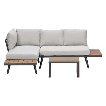 Garden Impressions Tibo loungeset 3-delig - donker grijs, Verzenden, Nieuw