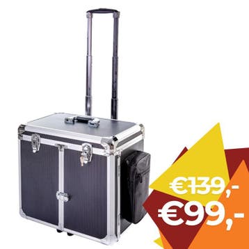 Pedicure koffer Deluxe Zwart, Actie! Ambulante koffer, Sieraden, Tassen en Uiterlijk, Koffers, Wieltjes, Hard kunststof, Nieuw