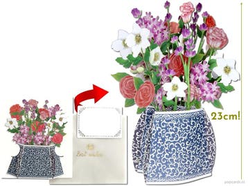 Groot vrijstaand boeket met Rozen, Anemonen en Hyacinten..., Verzenden, Nieuw