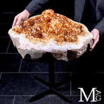 Grote citrienkwartsgeode - natuurlijke diepe kleur -