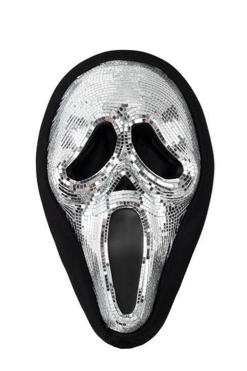 KIMU® Discobal Masker Ghostface Spiegeltjes Disco Spiegelbal, Ophalen of Verzenden, Nieuw, Feestartikel, Carnaval
