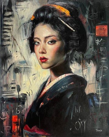Luca Tanaka (1999) - Geisha senza maschera, Antiek en Kunst