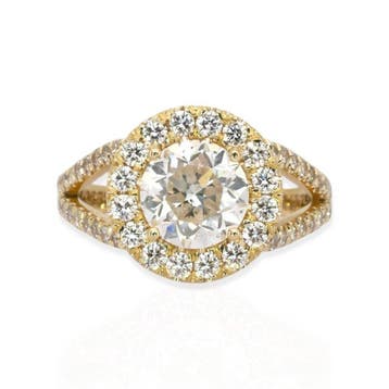 Ring - 18 karaat Geel goud - 2.81ct. tw. Diamant, Nieuw