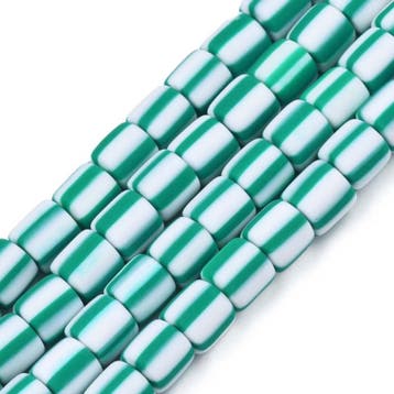 20 x handgemaakte polymeer klei kralen light sea green 6,..., Ophalen of Verzenden, Nieuw, Kraal