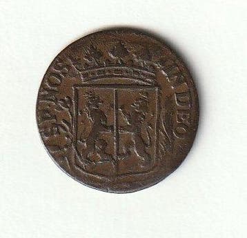 Nederland, Gelderland Duit 1752, muntmeesterteken in jaartal
