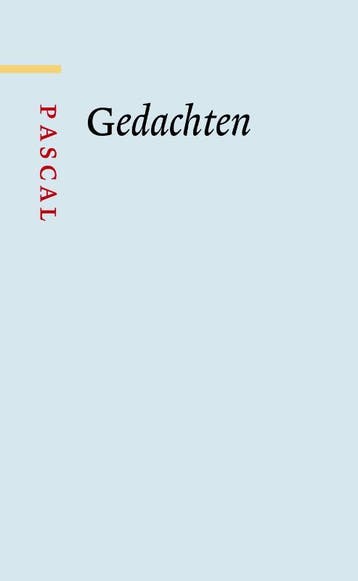 Gedachten / Grote klassieken 9789085068310 Blaise Pascal, Verzenden, Zo goed als nieuw, Blaise Pascal