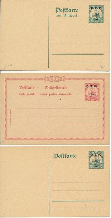Duitse Koloniën - Kameroen 1915 - Britse bezetting,, Gestempeld