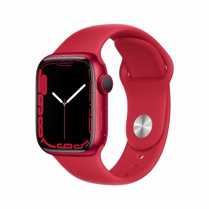 Refurbished Apple Watch Series 7 41 mm, Sieraden, Tassen en Uiterlijk, Smartwatches, iOS, Waterdicht, Rood, Verzenden