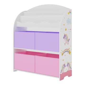 Kinderboekenkast Orust opbergkast 97,5x82,5x29,5 cm eenhoorn, Verzenden, Nieuw