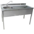 Rvs cheftafel zonder bodemschap 1800x700x900 mm (spoelbak li, Verzenden, Nieuw in verpakking