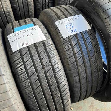 2 x Torque 215-60-16 4 Seizoenbanden 8mm, 16 inch, Ophalen of Verzenden, All Season, Band(en)